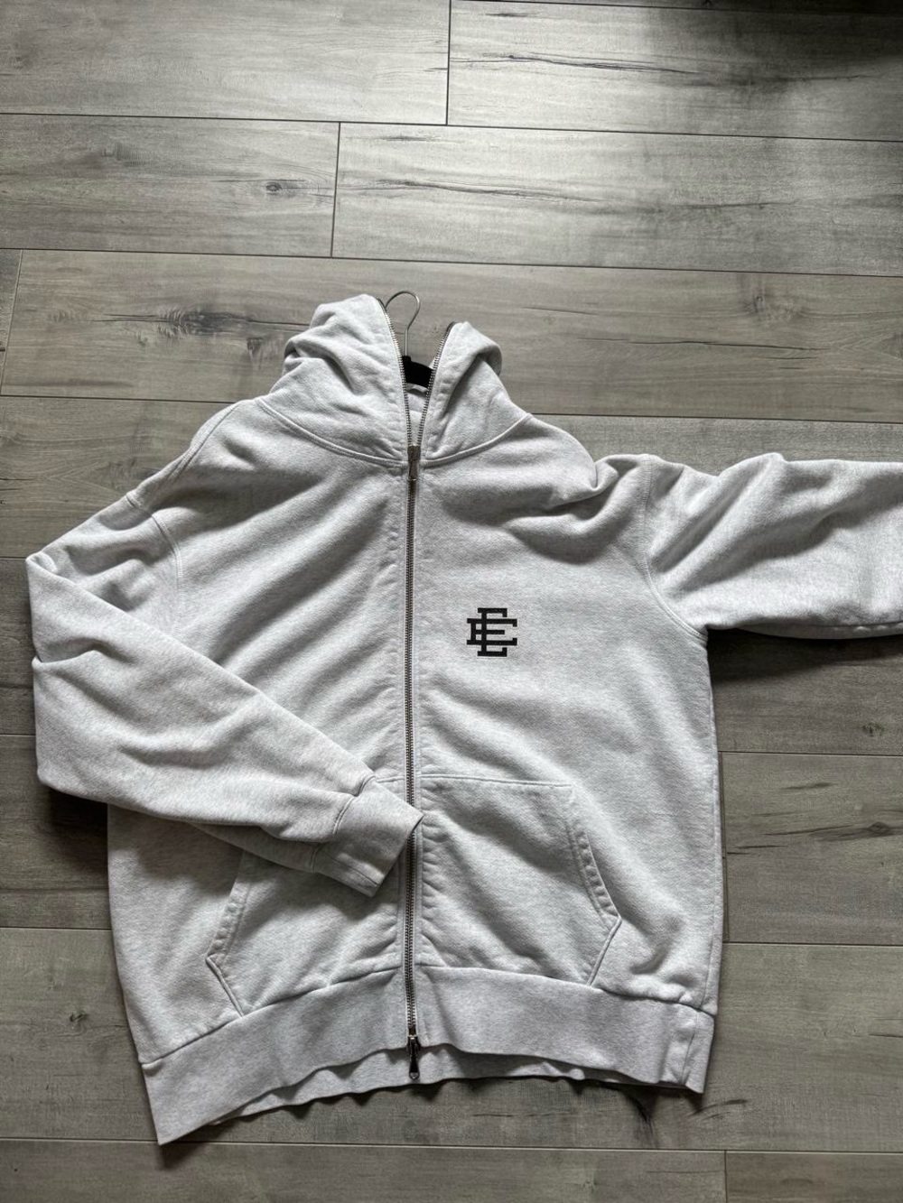Eric Emanuel Light Gray Zip Hoodie